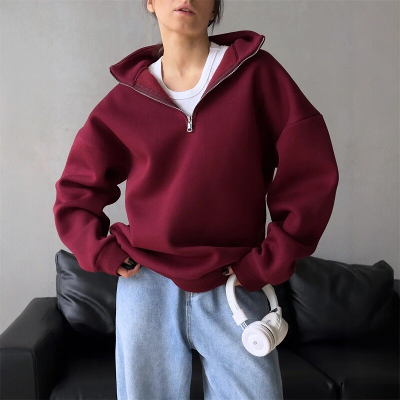 欧美时尚休闲宽松套头卫