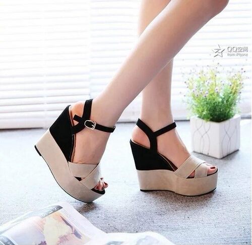 Hig Heels Sandals Summer Women Open Wedges Platform Soes