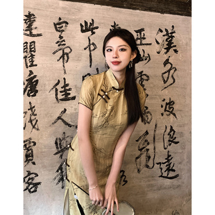 故双栖【烟花易冷】旗袍女新中式改良年轻款少女小个子民国风女装