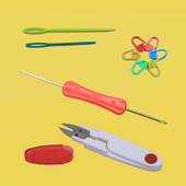 钩针剪刀缝针记号扣编织工具钩拖鞋 帽子围巾工具冰条线毛线材料