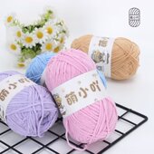 雪妃尔萌小吖毛线雪尼尔手工编织diy萌小丫毛线团钩针玩偶冰条线