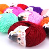 亚克力毛线4股中粗腈纶手工diy编织钩织拖鞋 帽子玩偶婴儿宝宝毛线