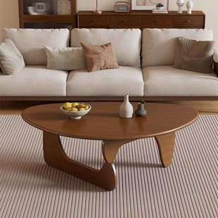 网红实木茶几客厅家用复古小户型桌子简约日式现代三角异形茶桌