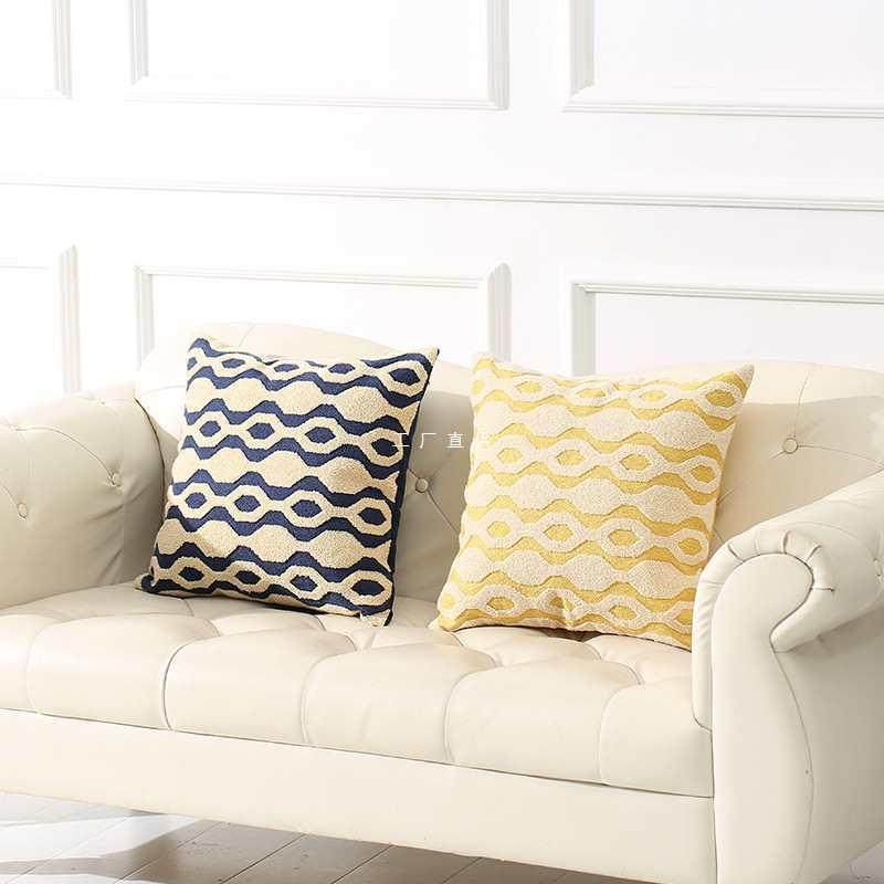 现代美式蓝色条纹沙发抱枕靠垫套家居软装棉麻刺绣花靠枕床头,乐器/吉他/钢琴/配件,其它乐器配件,淘宝优惠券,粉丝福利购,淘宝优惠卷