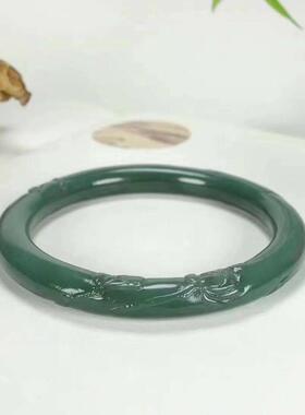 沙枣青荷韵俄料碧玉套镯