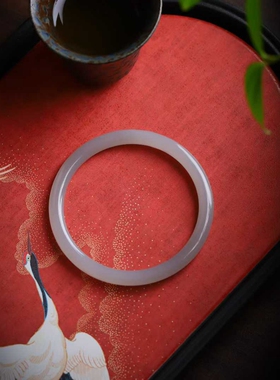 天然新疆和田玉玉器工厂店青海料老料烟紫色内径53mm圆条镯手镯