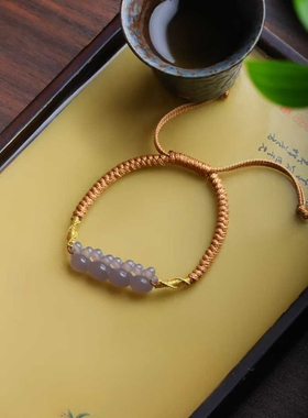 天然新疆和田玉玉器工厂店青海料老料烟紫色玉石生肖兔手牌手链