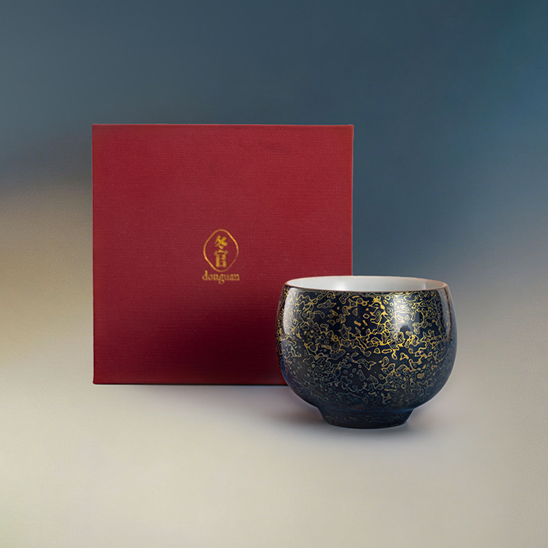 donguan冬官 漆器《观》汝窑泡茶叶送礼长辈非遗大漆茶盏主人杯