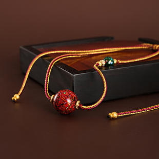 donguan冬官大漆项链漆器首饰简约气质民族风复古素雅小众绛翠佩