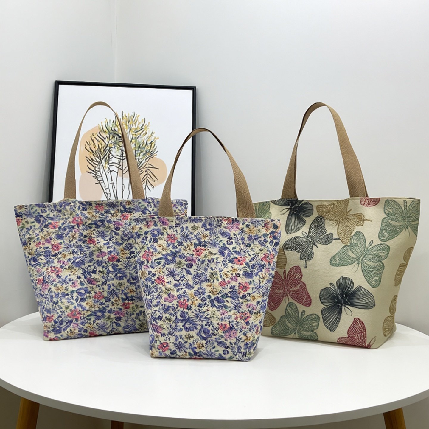 日式可爱便当手提包帆布手提袋帆布包卡通上班族带饭妈咪午餐饭盒