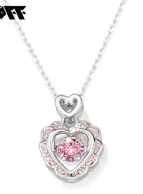 XXOFF爱心925银项链女款2024新款轻奢小众高级感锁骨链送女友礼物