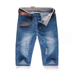 夏季牛仔短裤大码Jeans shorts for Men Summer Mens Short Pants