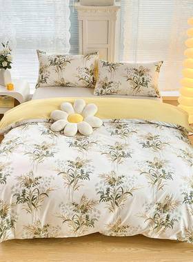 Bedding cover pillowcase printed bedsheet 3/pcs set 床品