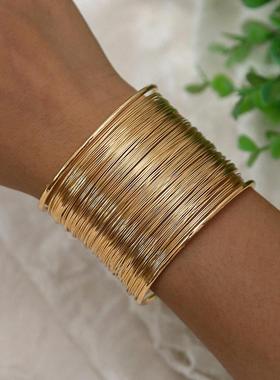 Punk multi-layer open bracelet Exaggerated jewelry bangle 饰