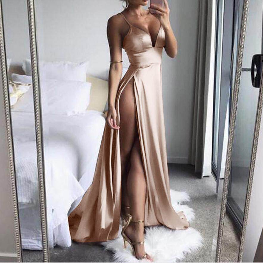Party Dresses Clubwear Long Sleeveless dress women 2018jul31