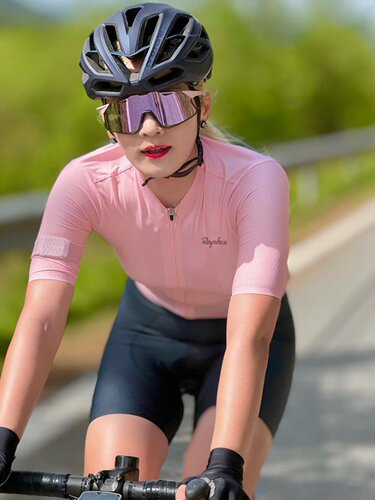 Raphce公路车夏季骑行服女款短袖透气舒适速干公路车运动上衣