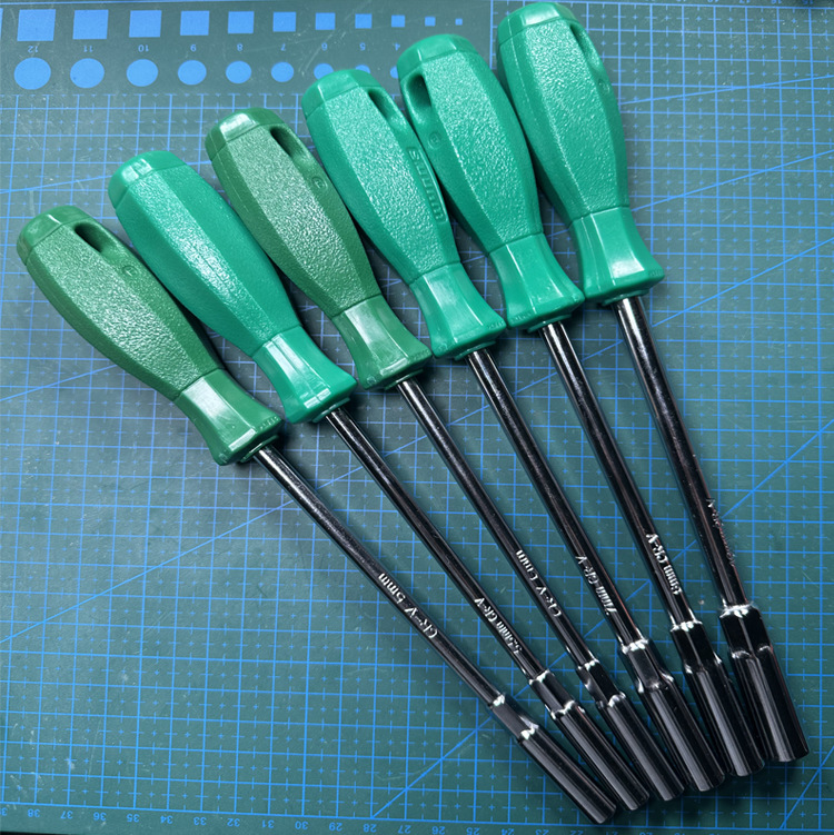 大手柄深孔磁性套筒5mm5.5mm6mm7mm8mm10mm六角套筒螺丝刀扳手