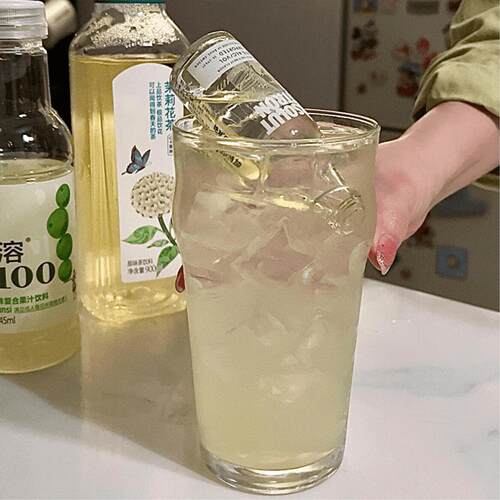 高级感鹅式啤酒杯玻璃杯大容量长饮杯奶茶杯独居女轻奢高档家用