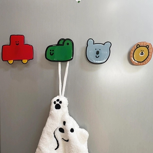 免打孔挂钩无痕强力粘胶强力承重卫生间毛巾粘钩杂物收纳卡通可爱