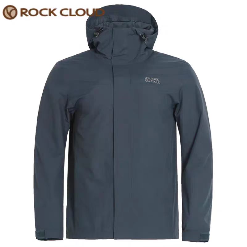 RockCloud岩云户外男款防风防水连帽冲锋衣外套户外运动徒步登山