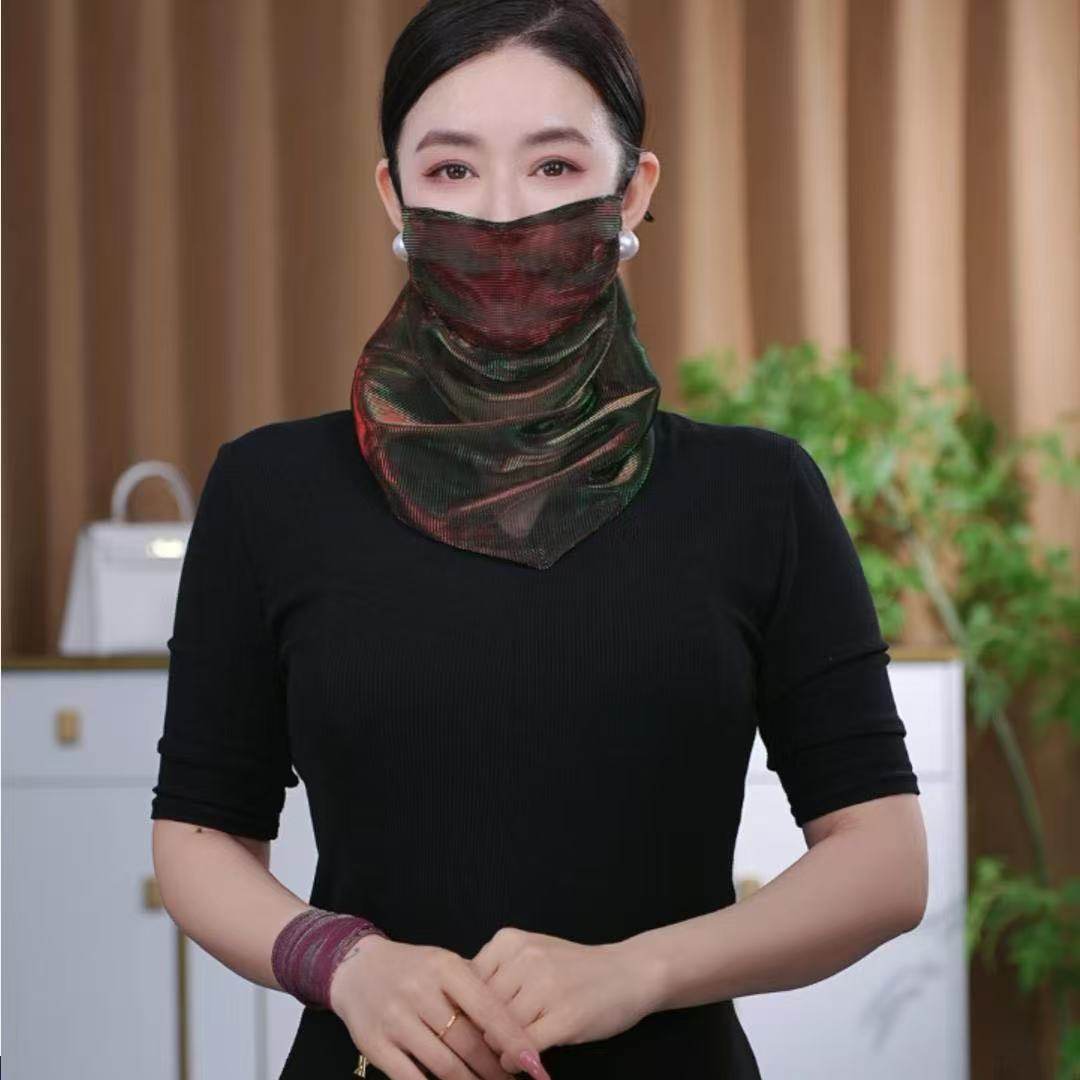 韩版新款夏季防晒面纱炫彩挂珠多功能围巾丝巾纱巾女纯色气质围脖,服饰配件/皮带/帽子/围巾,防晒面纱/面罩,淘宝优惠券,粉丝福利购,淘宝优惠卷
