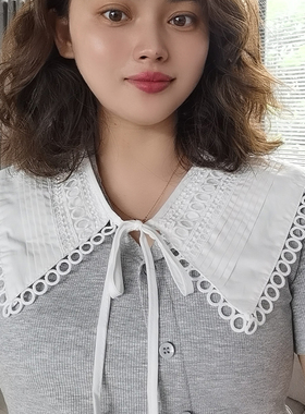 TMP-140海军假领子女衬衣领韩版假衣领百搭领配裙披肩v领装饰领
