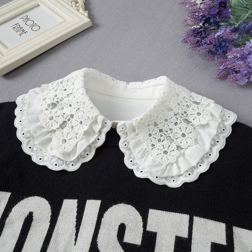 减龄显瘦三层雏菊假领子甜美可爱