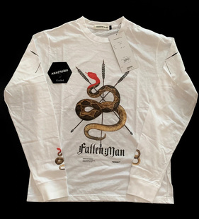 厚重感！重磅270克纯棉！欧美高街潮牌t恤男女创意蛇印花长袖打底