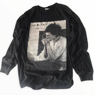 240g!店主推荐款!Sex Pistols贝斯手sid vicious重磅长袖T恤