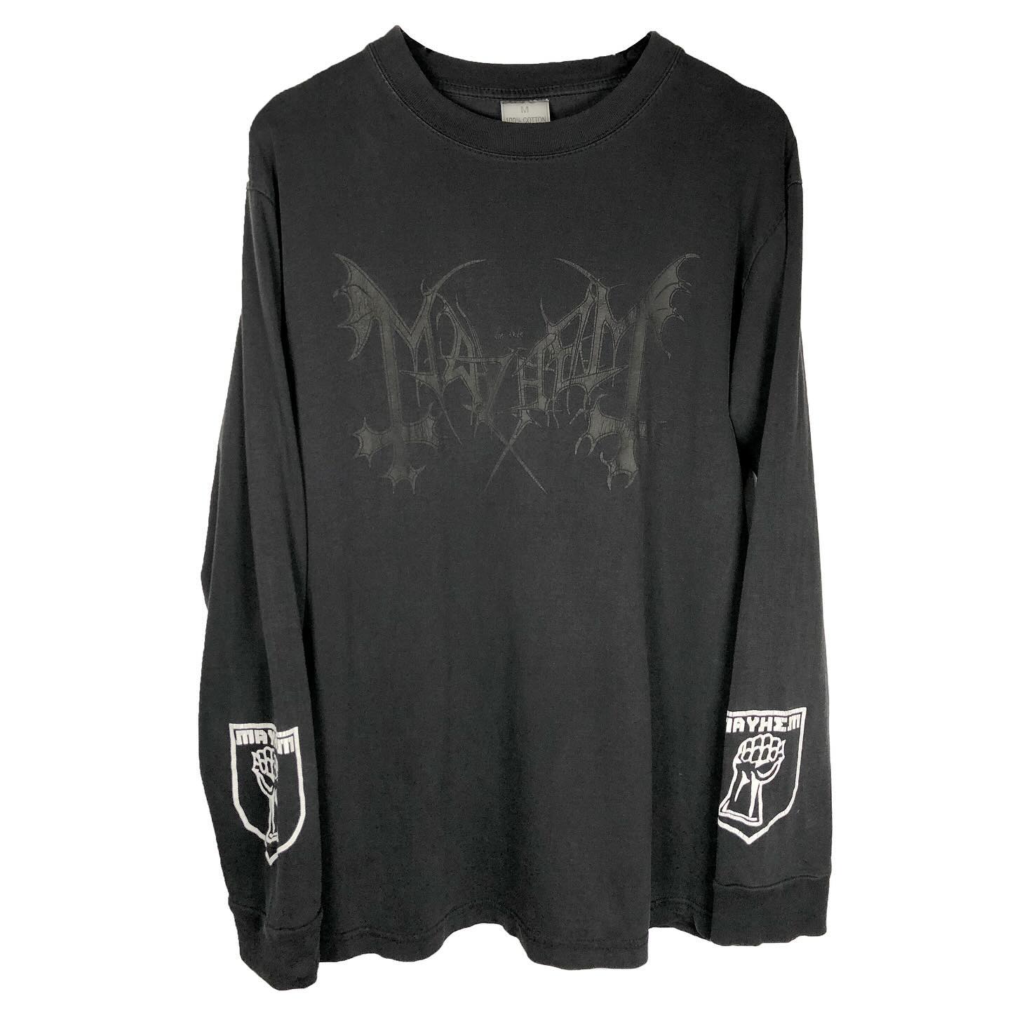 Mayhem乐队黑金属摇滚嬉皮朋克暗黑哥特系INS小众宽松古着长袖T恤