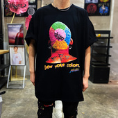 Dennis 嘻哈高街纯棉T恤半截袖 Rodman丹尼斯 罗德曼印花大码