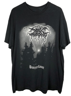 Darkthrone黑金属哥特风怪诞阴郁风丧系EMO土酷返祖火星风短袖T恤