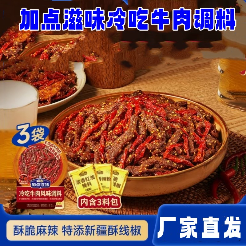 加点滋味冷吃牛肉风味调料自制牛肉干零食冷吃小吃酥脆麻辣香辣