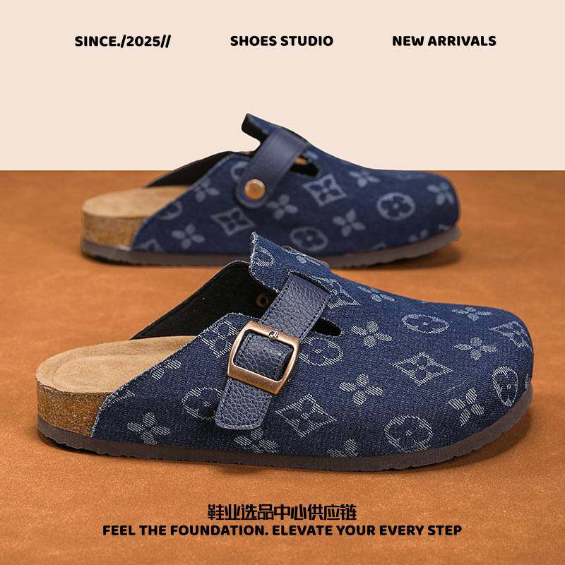 宝成鞋业冬季包头拖鞋高品质欧美包头平底男女款复古外穿勃肯拖鞋,流行男鞋,软木鞋/勃肯鞋,淘宝优惠券,粉丝福利购,淘宝优惠卷
