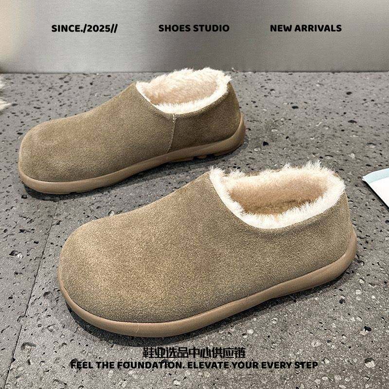 晋江市乐成体育用品有限公司鞋冬季外穿棉鞋女懒人一脚蹬平底女鞋,女鞋,时尚雪地靴,淘宝优惠券,粉丝福利购,淘宝优惠卷