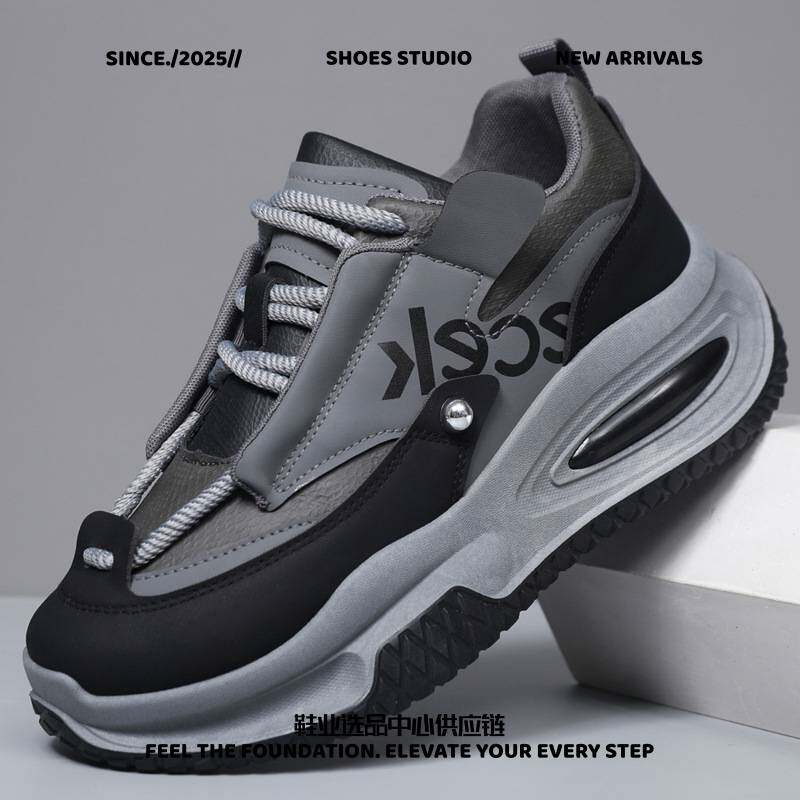 福建晋江高端男鞋鞋子男款秋冬新款厚底运动高级感痞帅网鞋小众潮