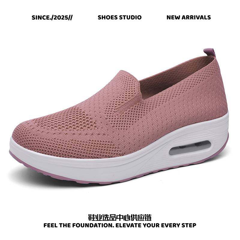 福建晋江平底鞋女鞋新款透气网面一脚蹬套脚懒人休闲鞋厚底女士运,女鞋,网面鞋,淘宝优惠券,粉丝福利购,淘宝优惠卷