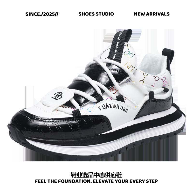 晋江阿甘鞋鞋子男款秋冬新款厚底运动高级感痞帅网鞋小众潮牌老爹