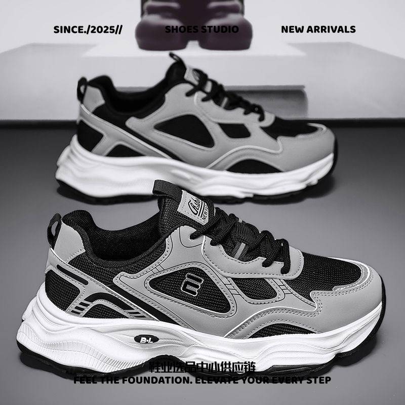 惠州女靴男鞋春夏季新款透气网面鞋子男士运动鞋潮流百搭厚底休闲