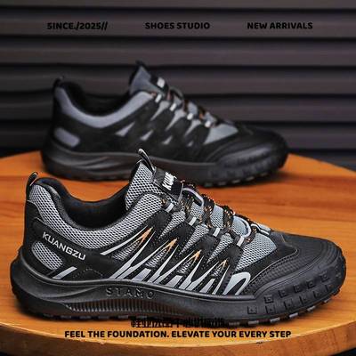 晋江雅望鞋服劳保男鞋夏季新款网面透气运动旅游鞋户外徙步登山工