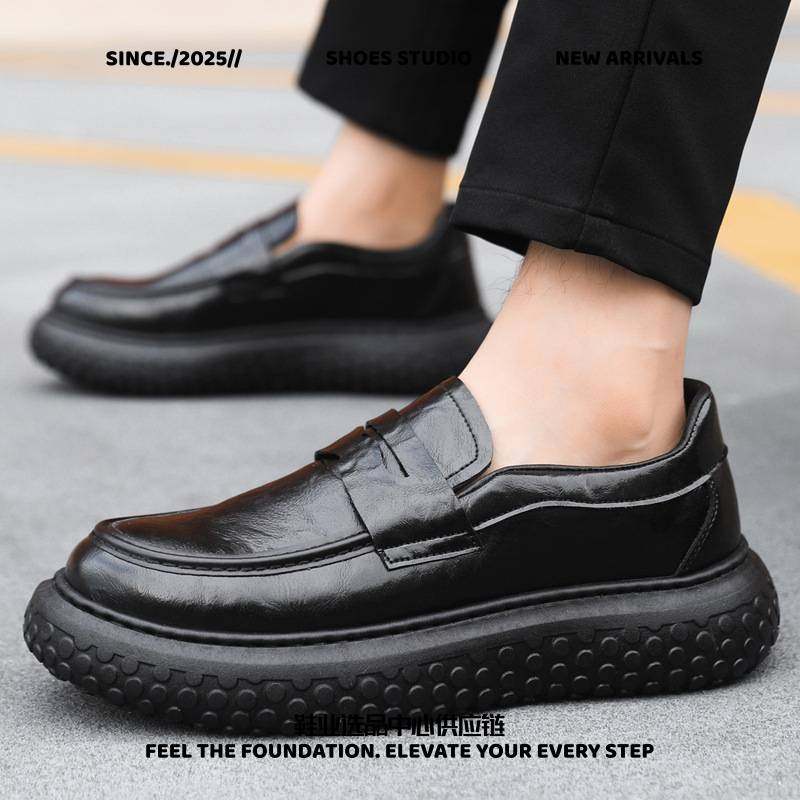 青岛福客来鞋业男鞋皮鞋潮新款时尚休闲豆豆鞋一脚蹬男百搭皮面潮,流行男鞋,乐福鞋（豆豆鞋）,淘宝优惠券,粉丝福利购,淘宝优惠卷