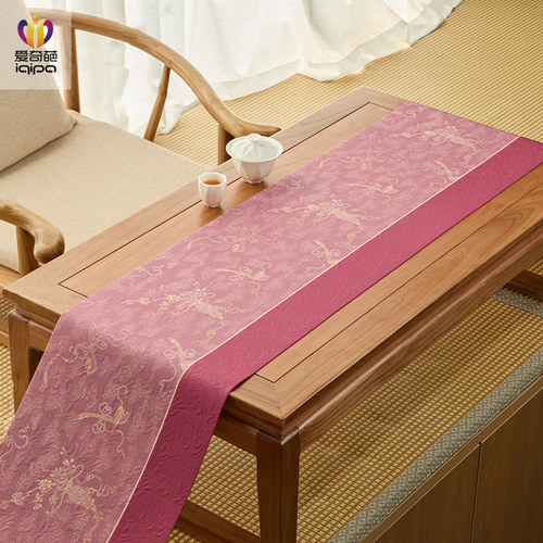 爱奇葩 原创云锦如意新中式桌旗高端茶席桌布长条茶桌氛围感布置