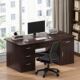 电脑桌家用简约现代桌椅组合带抽屉职员单人办公室桌子 办公桌台式