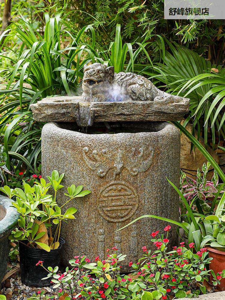 桂知兰流水生台摆件循环水业庭院花开园阳鱼池造景财室外喷泉送礼怎么看?
