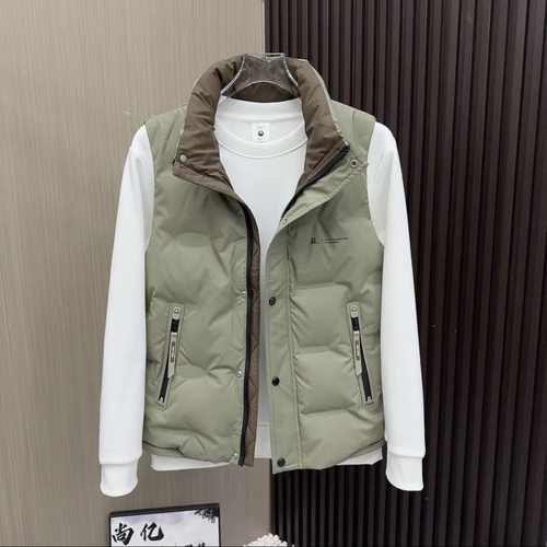 2025秋冬新款男士立领羽绒马甲时尚百搭休闲上衣潮流帅气男装坎肩