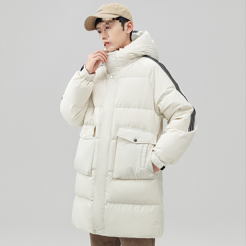 户外男士中长款羽绒服男秋冬季新款时尚青年保暖连帽休闲男装