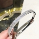 情人节S纯银方钻满钻手镯女轻奢高级感设计百搭气质潮网红手饰品