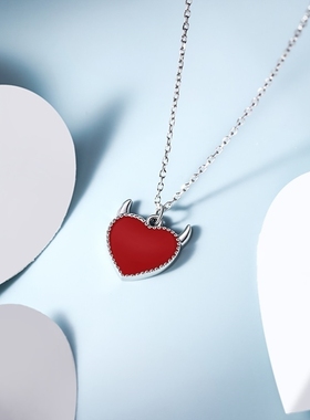 小恶魔设计感爱心温柔风锁骨链