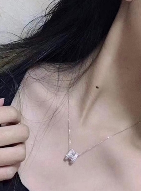 纯银满钻字母轻奢小众高级感吊坠