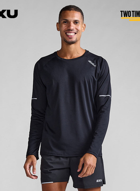 2XU Aero系列男户外跑步上衣春季运动打底速干长袖T恤轻薄透气